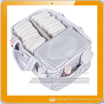 Custom logo Gray Chevron Storage Caddy with handles